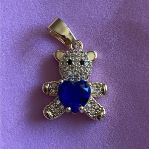 18k gold filled bear pendant